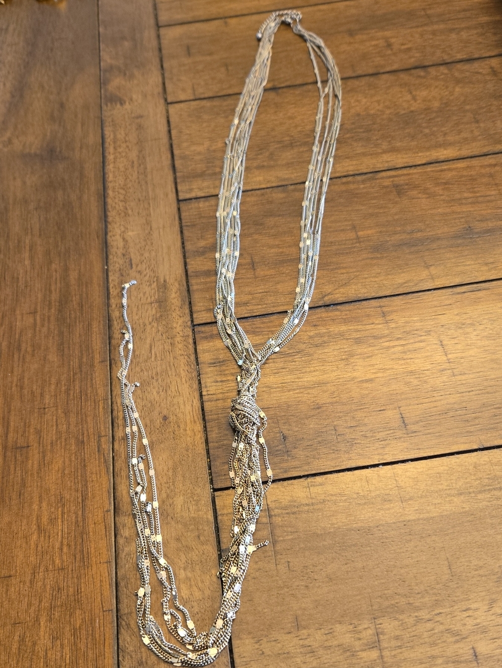 Multi-Strand Gold Knot Pendant Necklace - Women Jewelry
